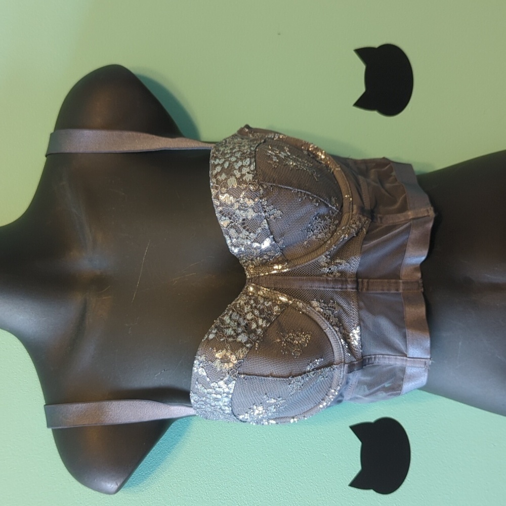 Victoria's Secret Bra Corset Very Sexy Grey 34C *